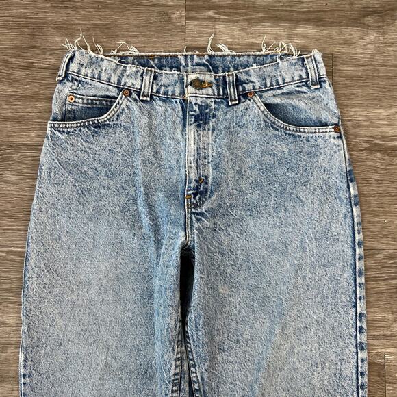 Vintage Levi’s Orange Tab Light-Wash Distressed Mid Waisted Denim Jeans (Sz 29) - Picture 3 of 8